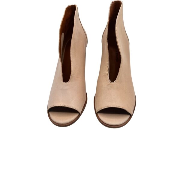 Lucky Brand Size 8 Beige Ankle Soft Leather Boots Women Beige - Picture 7 of 13